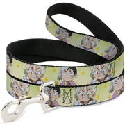 Dog Leash - Dr. Stone Chibi Senku and Gen Faces Stars Yellows Dog Leashes Dr. Stone