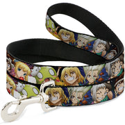 Dog Leash - Dr. Stone Character Group Faces Close-Up Dog Leashes Dr. Stone