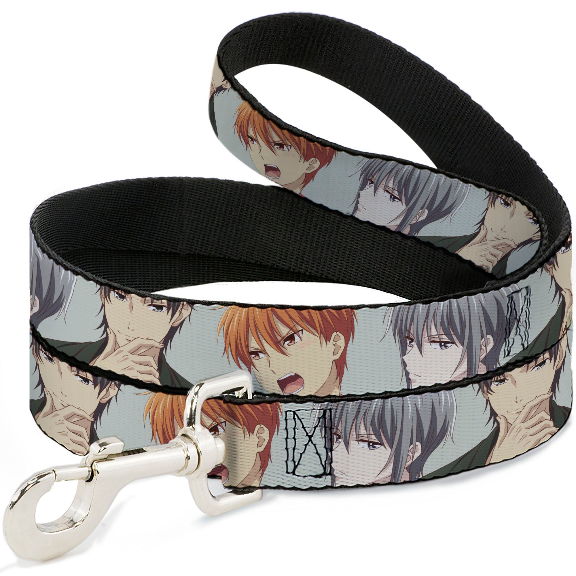 Dog Leash - Fruits Basket Kyo Yuki Shigure Group Faces Mint Green Dog Leashes Fruits Basket