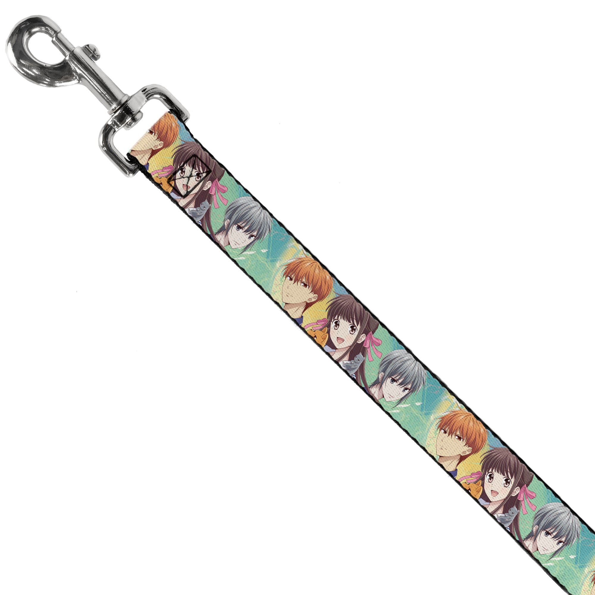 Dog Leash - Fruits Basket Kyo Tohru Yuki Group Pose Greens/Blues Dog Leashes Fruits Basket