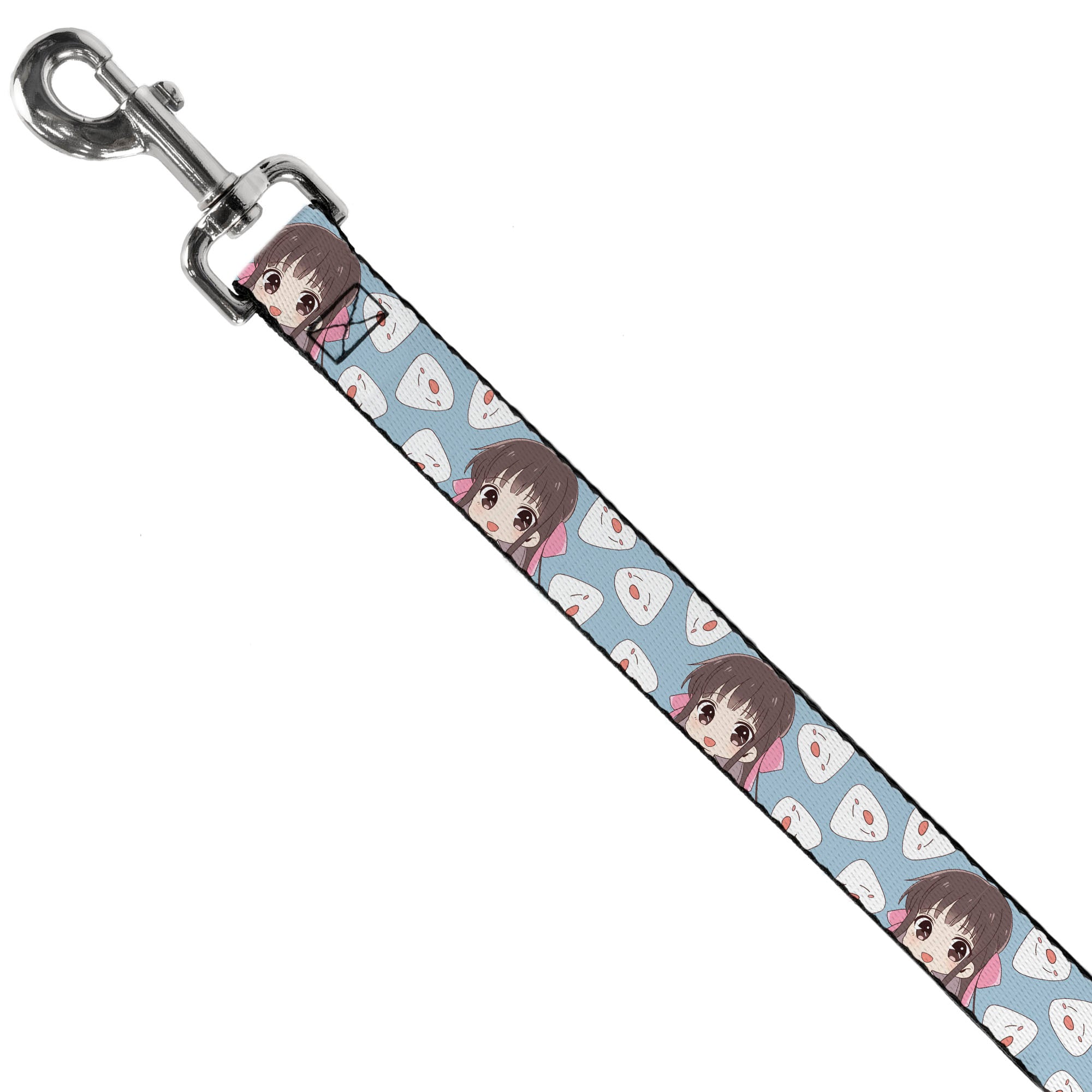 Dog Leash - Fruits Basket Chibi Tohru Honda and Rice Ball Scattered Light Blue Dog Leashes Fruits Basket