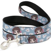 Dog Leash - Fruits Basket Chibi Tohru Honda and Rice Ball Scattered Light Blue Dog Leashes Fruits Basket