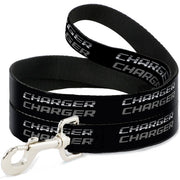 Dog Leash - CHARGER Double Repeat Black/Gray Dog Leashes Dodge