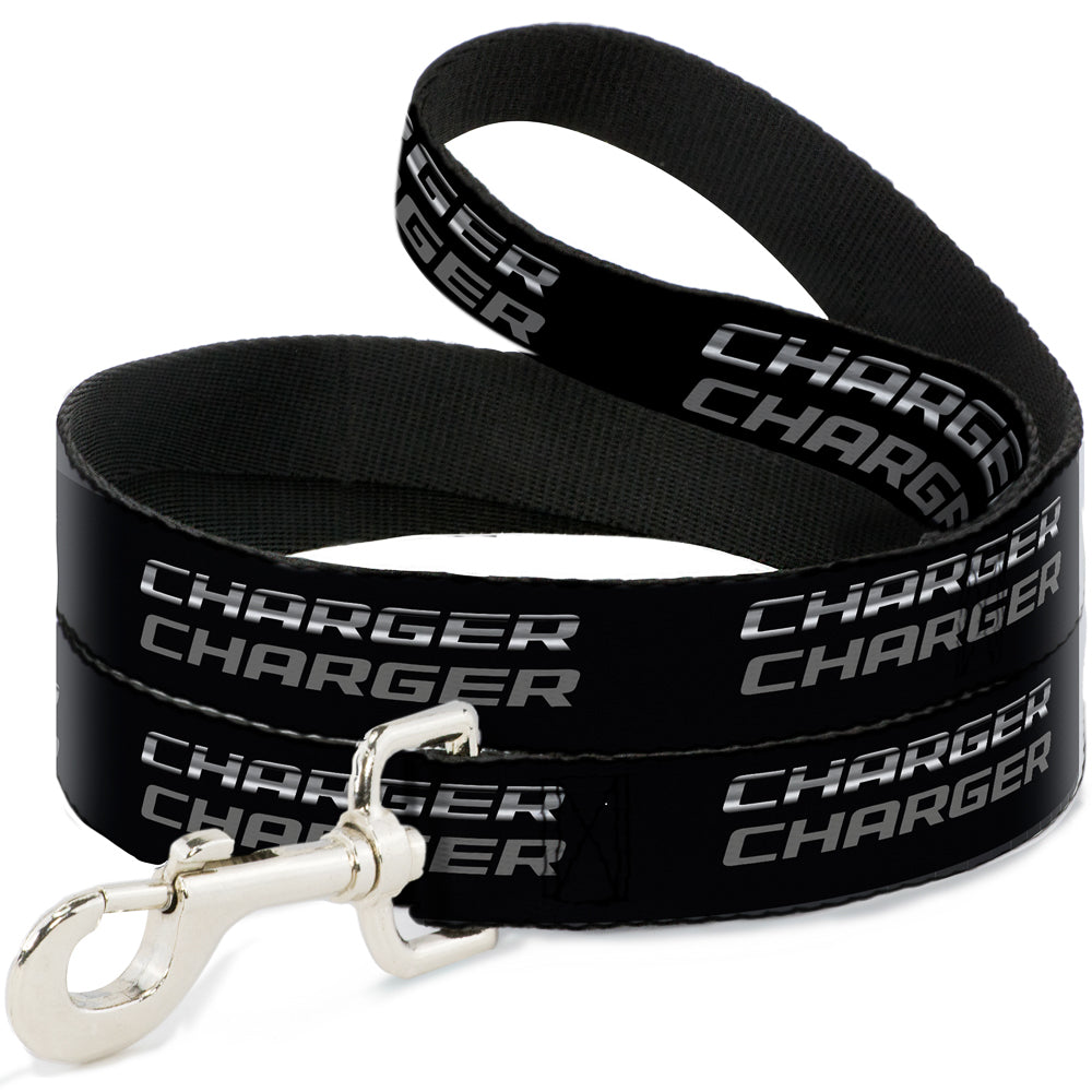 Dog Leash - CHARGER Double Repeat Black/Gray Dog Leashes Dodge