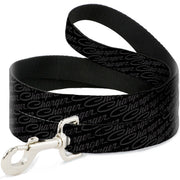 Dog Leash - CHARGER Script Emblem Repeat Black/Grays Dog Leashes Dodge