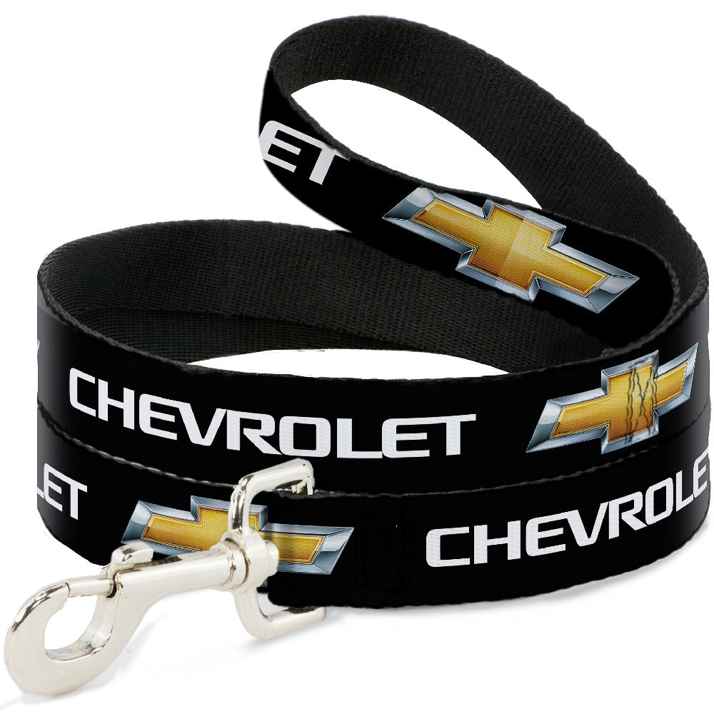 Dog Leash - Chevy Bowtie Black/Gold Logo REPEAT Dog Leashes GM General Motors