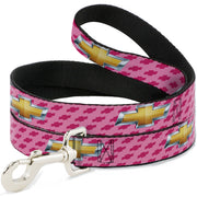 Dog Leash - Chevy Gold Bowtie w/Logo PINK Dog Leashes GM General Motors
