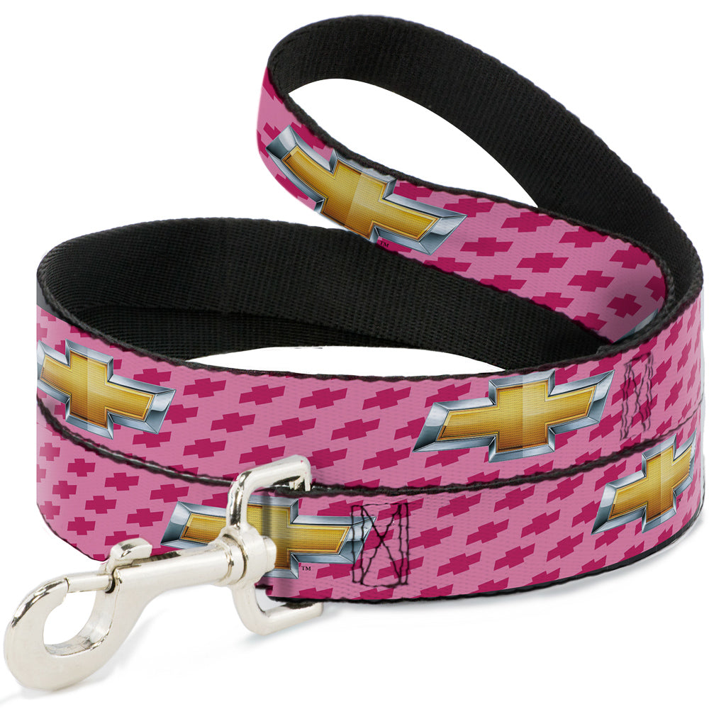 Dog Leash - Chevy Gold Bowtie w/Logo PINK Dog Leashes GM General Motors