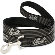 Dog Leash - CHEVROLET Heritage Script/Stripe Charcoal/Tan Dog Leashes GM General Motors