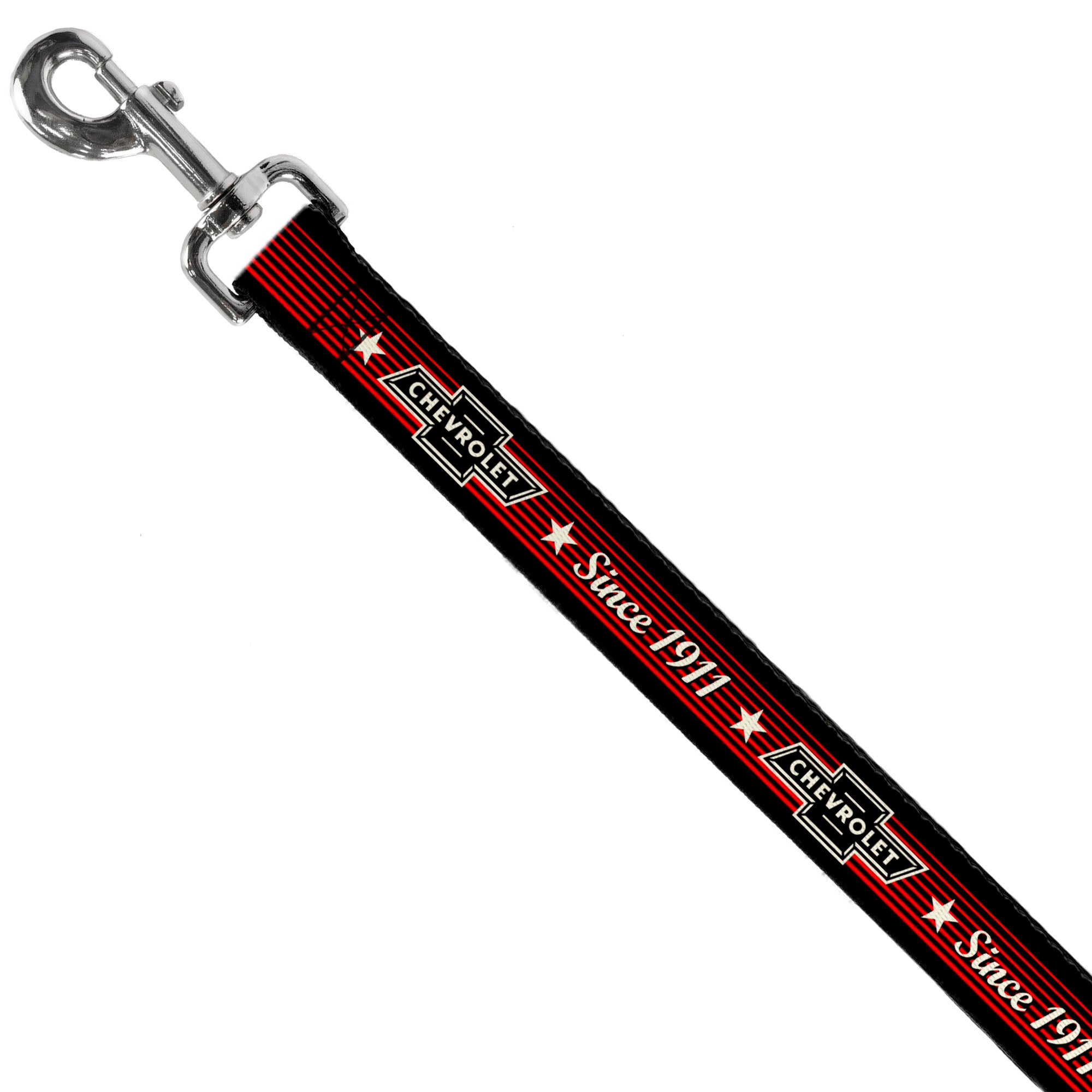 Dog Leash - Vintage CHEVROLET Bowtie SINCE 1911/Stars Stripe Black/Red/Ivory Dog Leashes GM General Motors