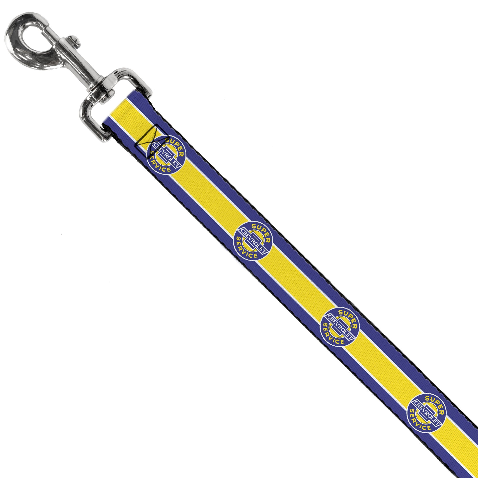 Dog Leash - CHEVROLET SUPER SERVICE Logo/Stripe Blue/White/Yellow Dog Leashes GM General Motors