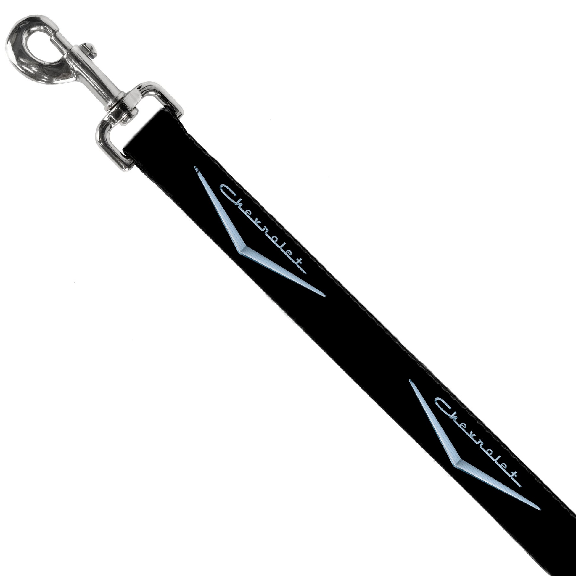 Dog Leash - 1955-57 CHEVROLET V Emblem Black/Silver Dog Leashes GM General Motors