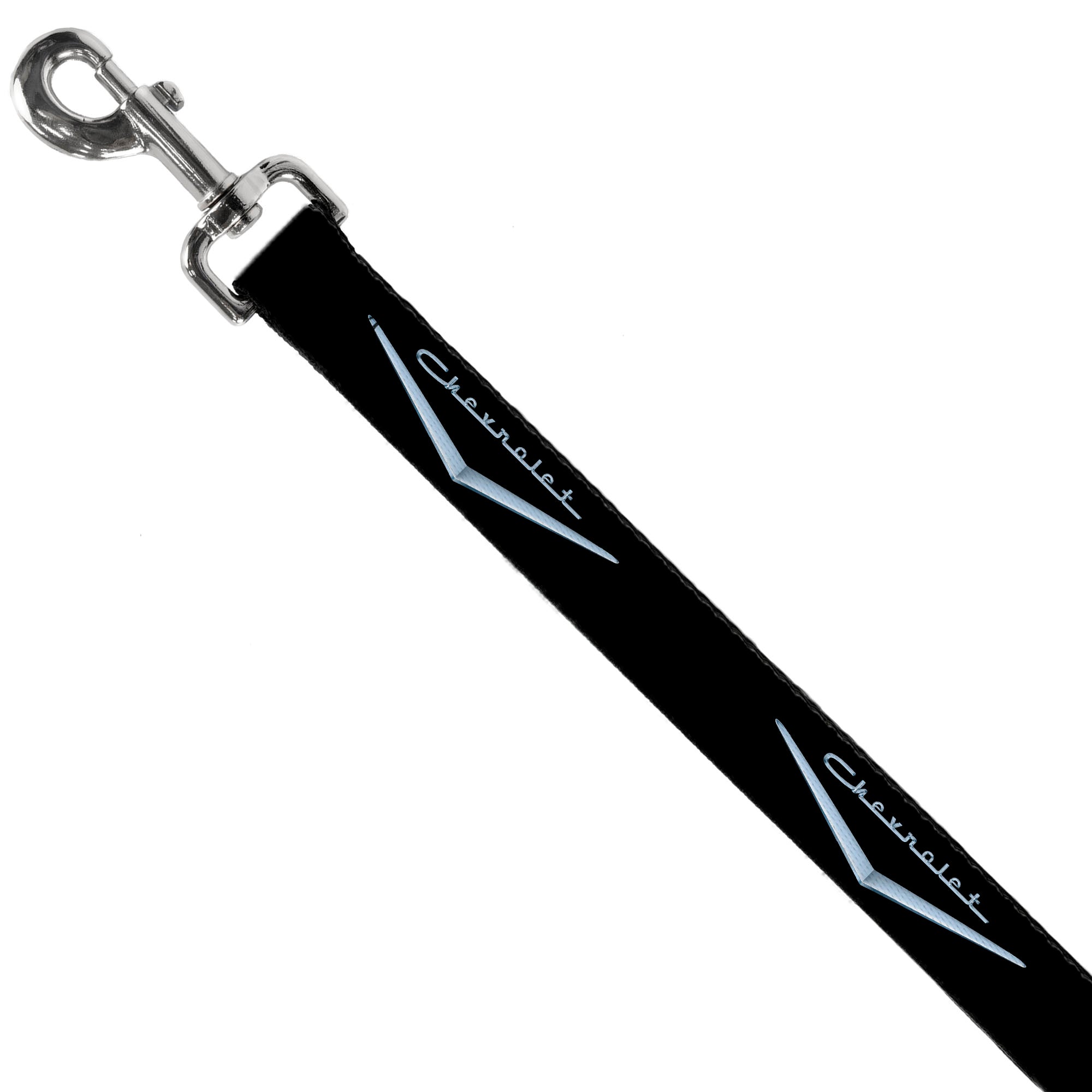 Dog Leash - 1955-57 CHEVROLET V Emblem Black/Silver Dog Leashes GM General Motors