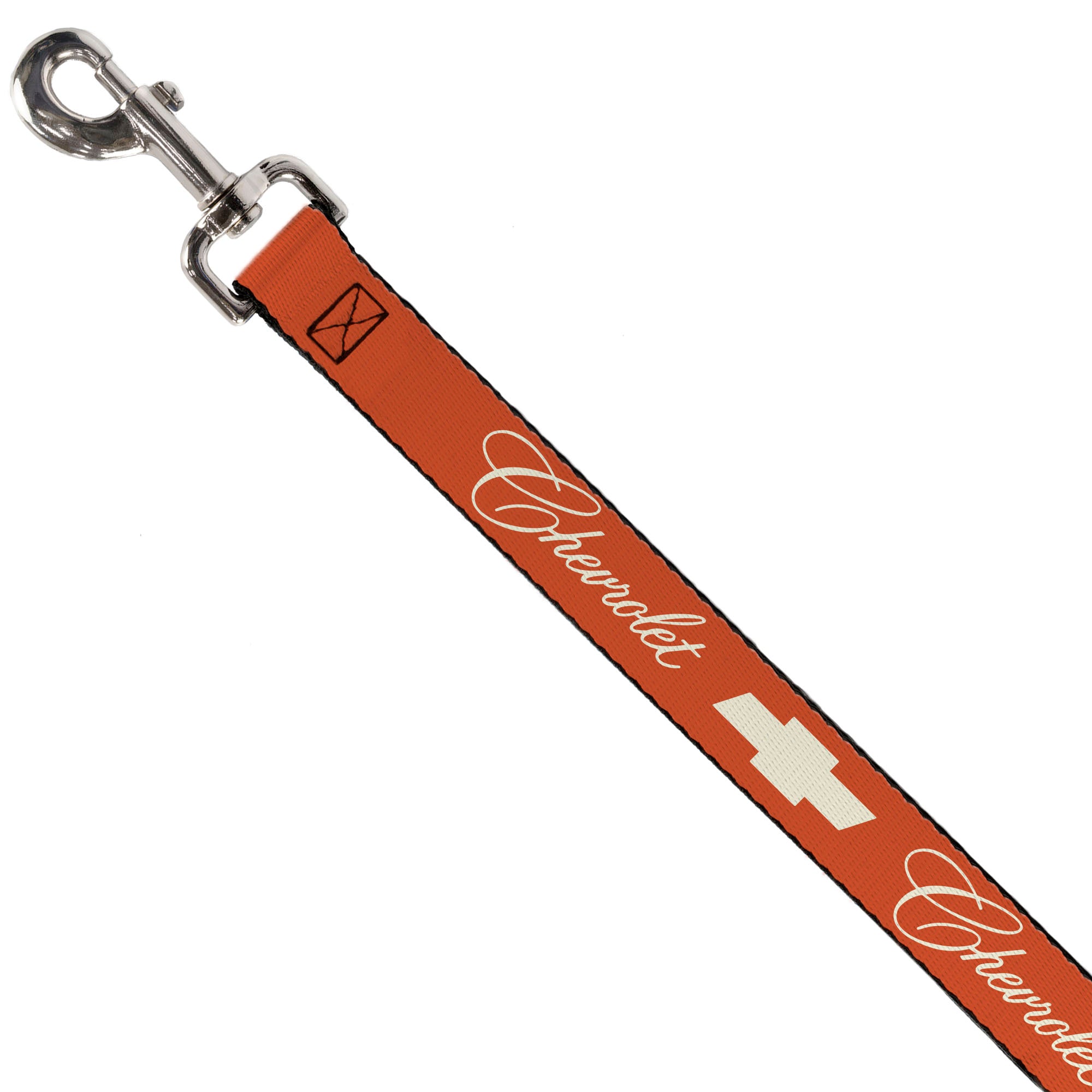 Dog Leash - CHEVROLET Script and Bowtie Orange/White Dog Leashes Chevrolet