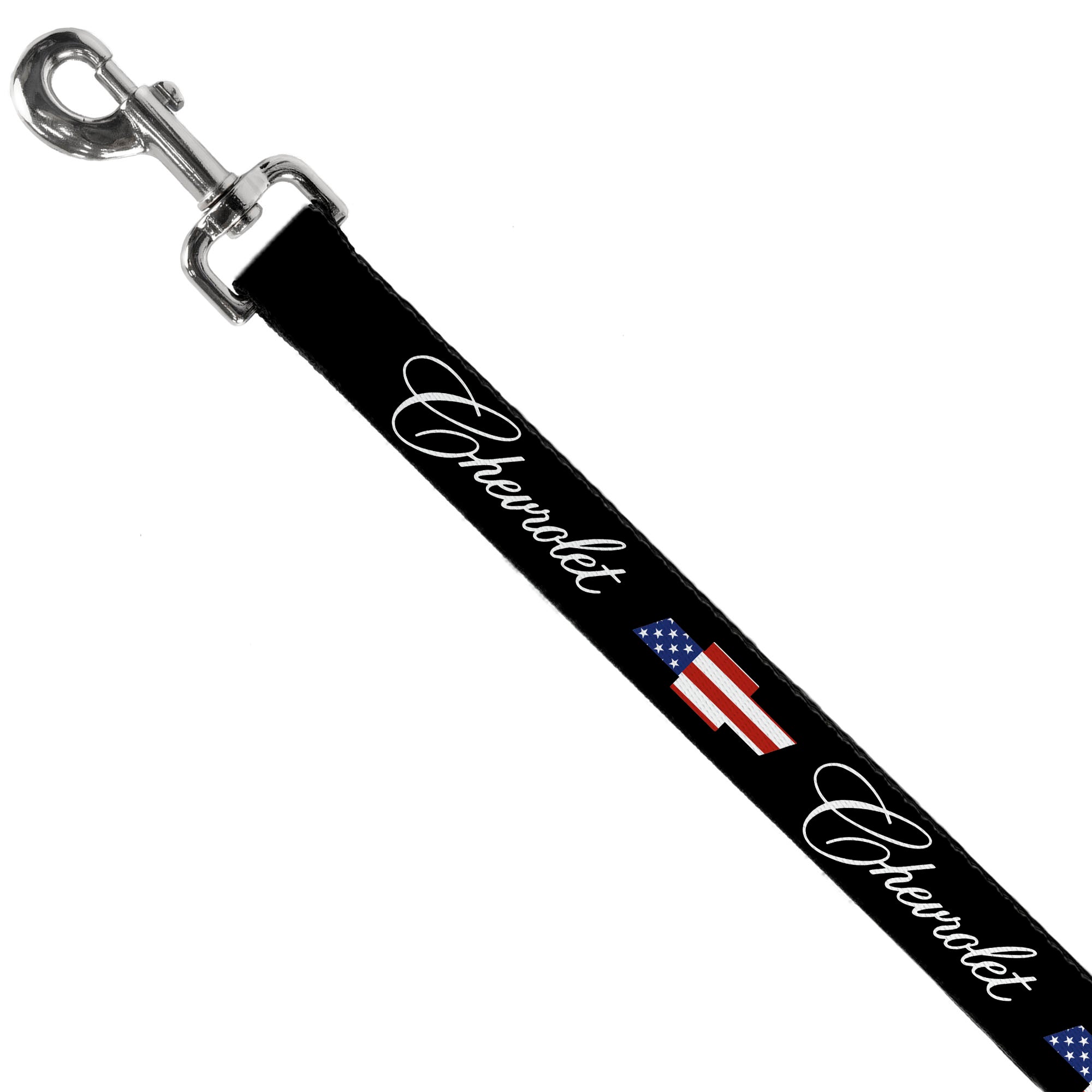 Dog Leash - CHEVROLET Script and Americana Bowtie Black Dog Leashes Chevrolet