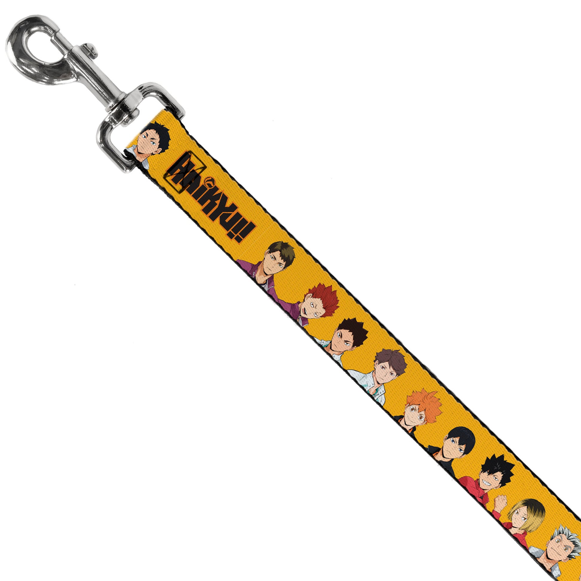 Dog Leash - HAIKYU Player Characters and Title Logo Yellow Dog Leashes Haikyu!!
