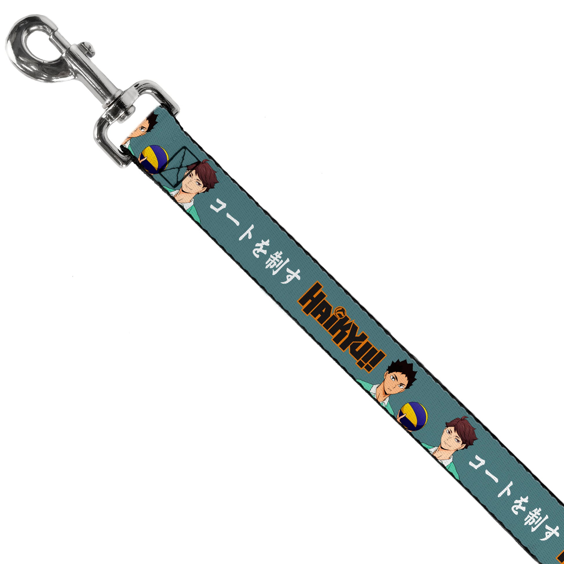 Dog Leash - HAIKYU Iwaizumi and Oikawa Control the Court Pose and Title Logo Blue Dog Leashes Haikyu!!