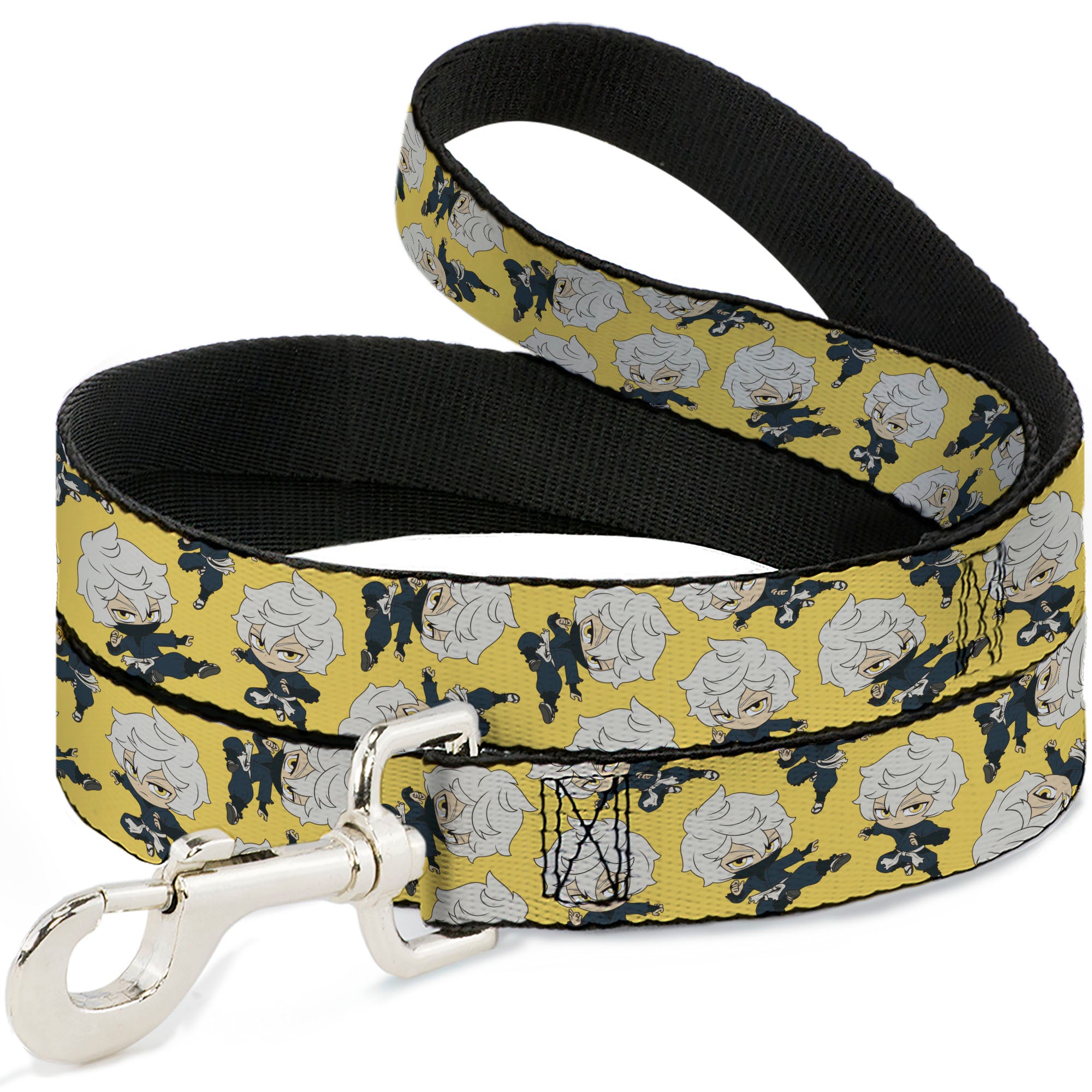 Dog Leash - Hell's Paradise Chibi Gabimaru Poses Scattered Yellow Dog Leashes Hell's Paradise