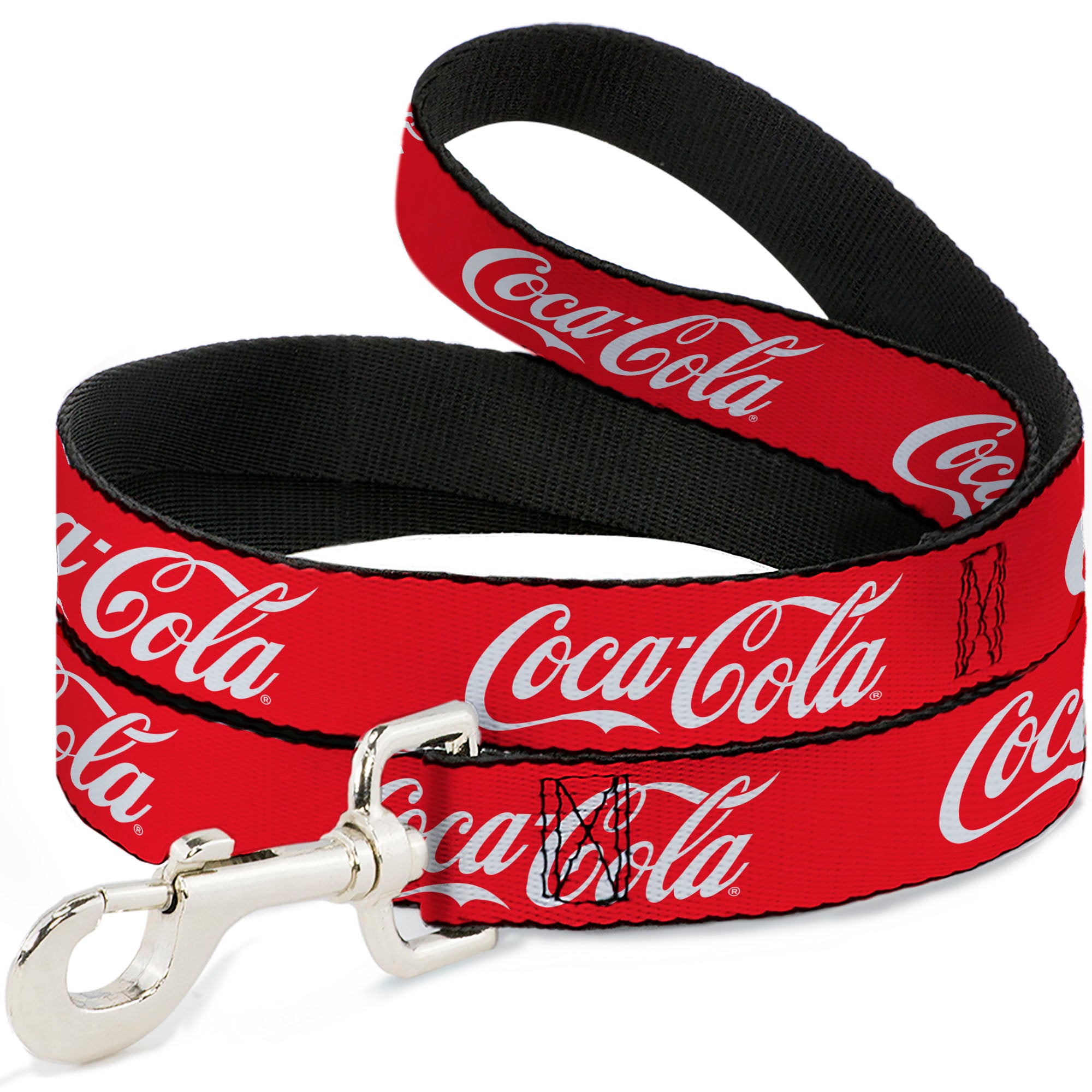 Dog Leash - COCA-COLA Script Logo Red/White Dog Leashes Coca-Cola
