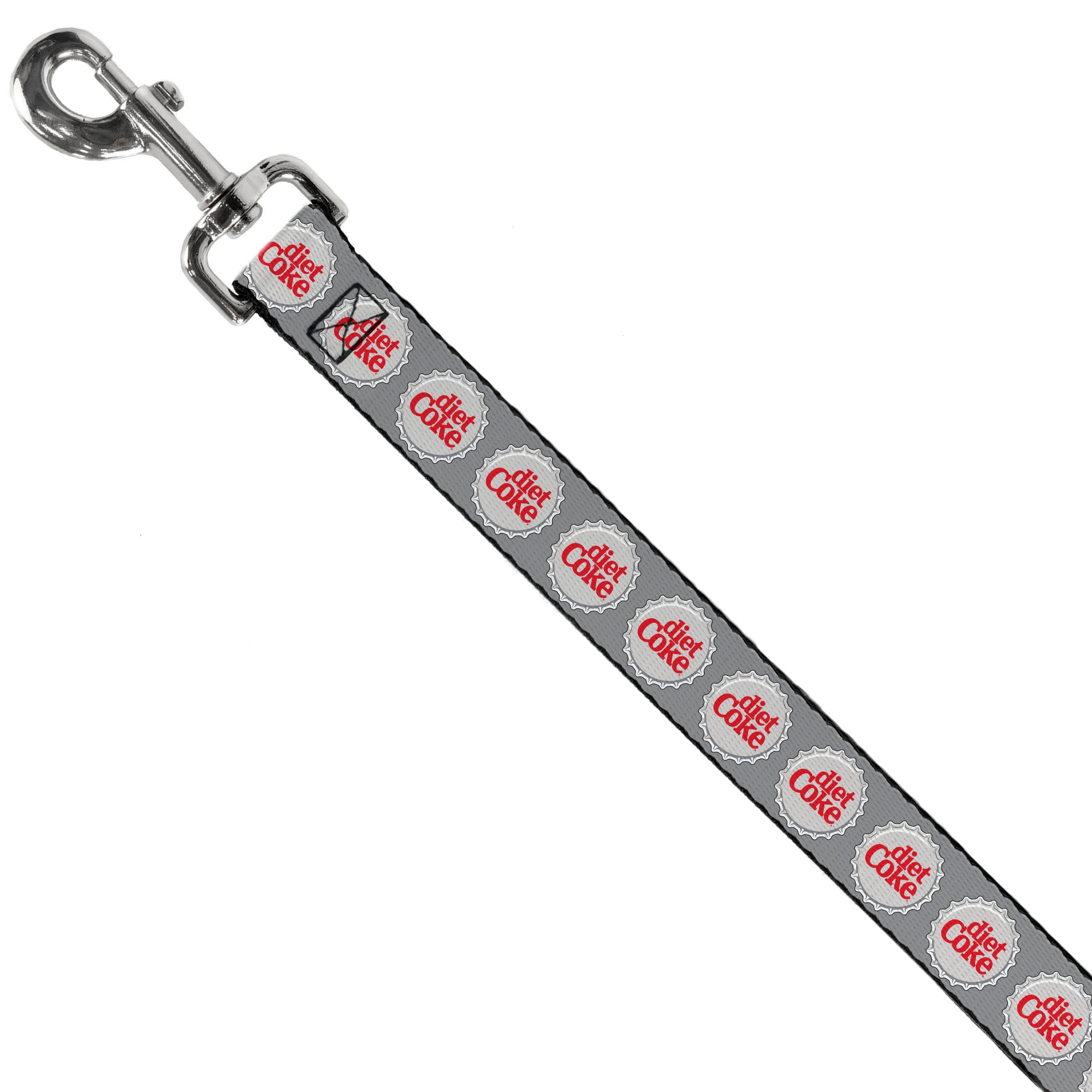 Dog Leash - DIET COKE Bottle Caps Grays/White/Red Dog Leashes Coca-Cola