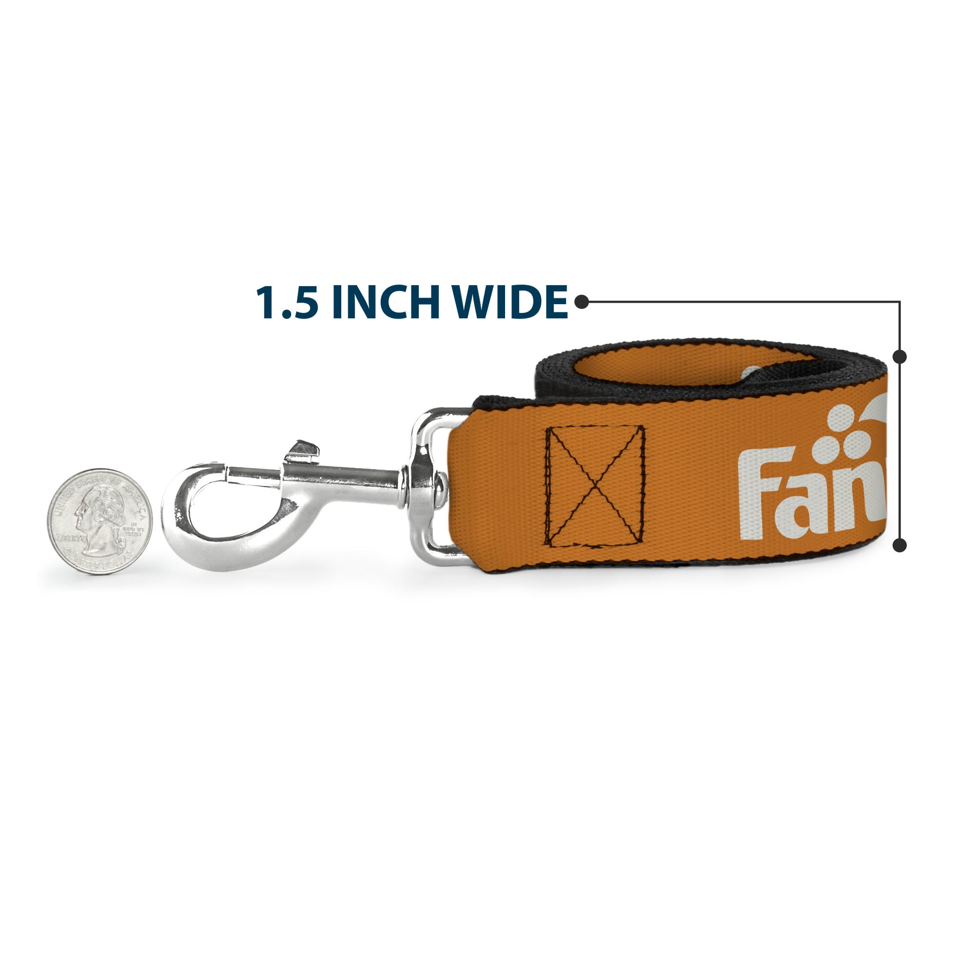 Dog Leash - Vintage Orange FANTA Logo Orange/White Dog Leashes Coca-Cola