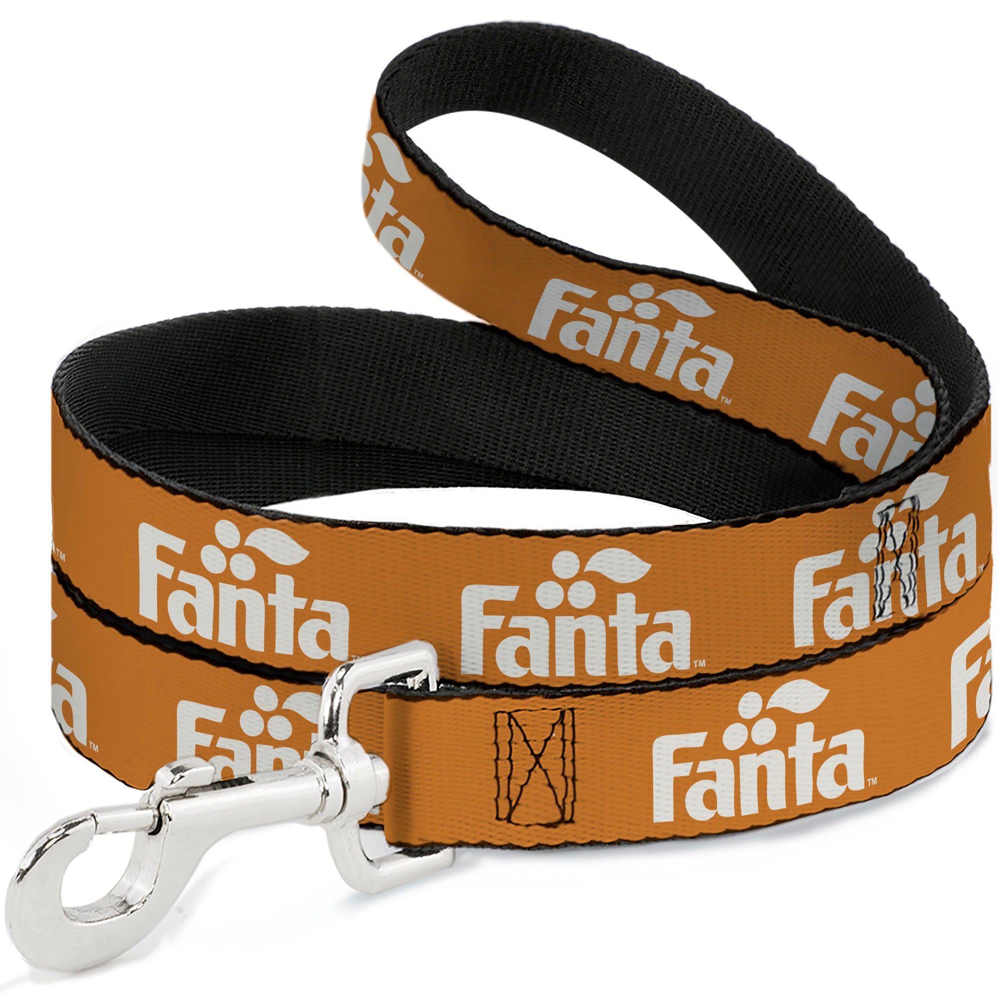 Dog Leash - Vintage Orange FANTA Logo Orange/White Dog Leashes Coca-Cola