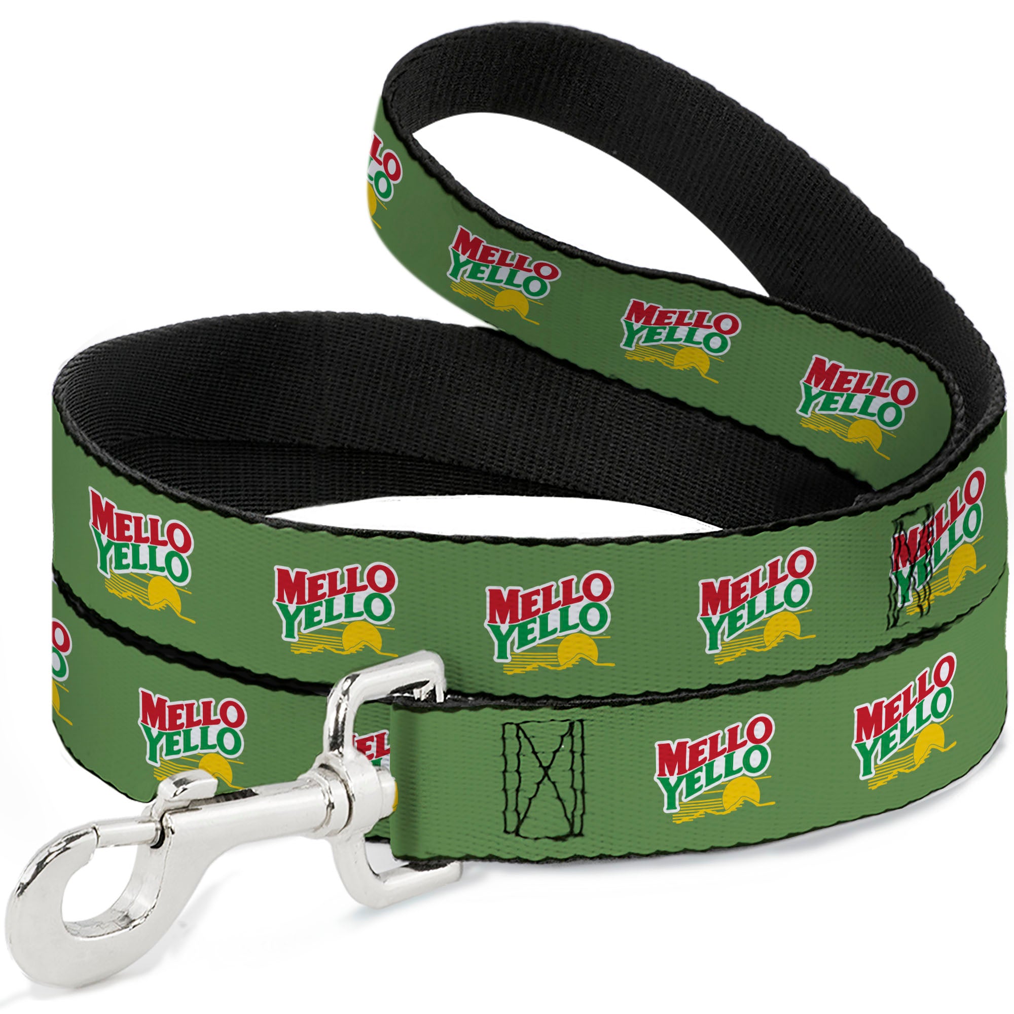 Dog Leash - MELLO YELLO Logo Green/White/Red/Yellow