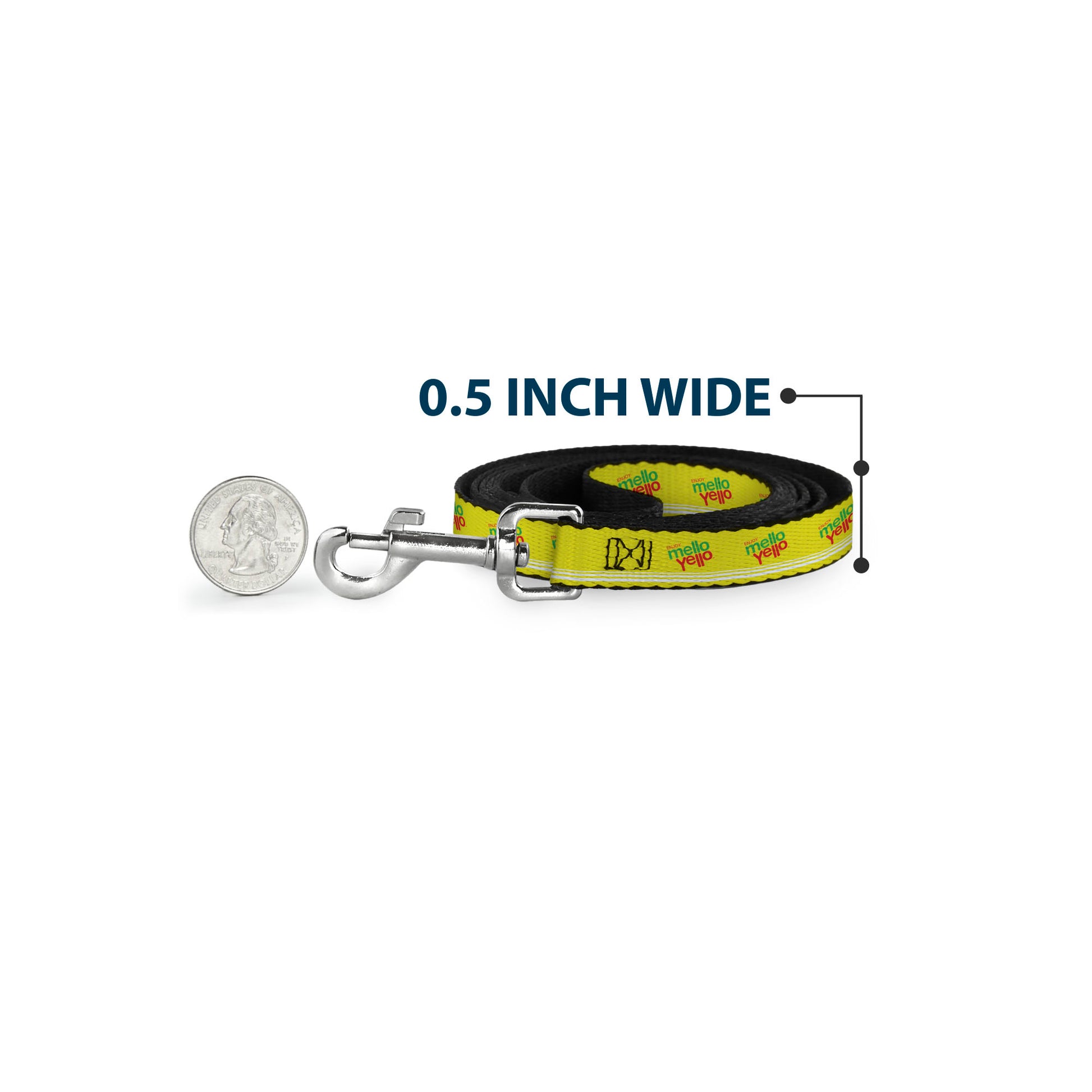 Dog Leash - ENJOY MELLO YELLO Logo Yellow/Red/Green Dog Leashes Coca-Cola