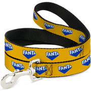 Dog Leash - FANTA Logo Pineapple Yellow/Blue/White Dog Leashes Coca-Cola
