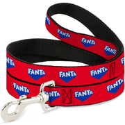 Dog Leash - FANTA Logo Strawberry Red/Blue/White Dog Leashes Coca-Cola