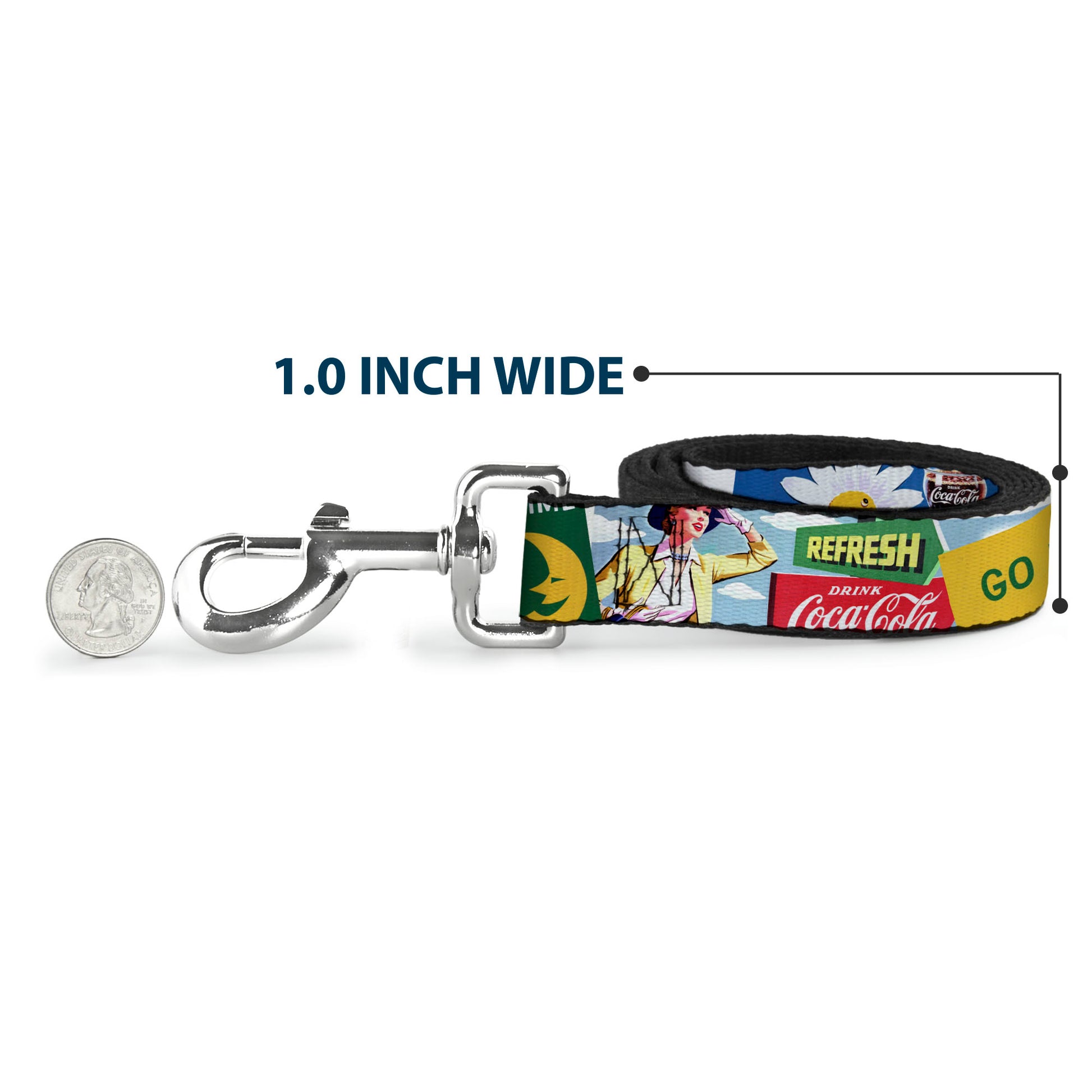 Dog Leash - Vintage Coca-Cola GO REFRESHED Ads and Icons Collage Dog Leashes Coca-Cola
