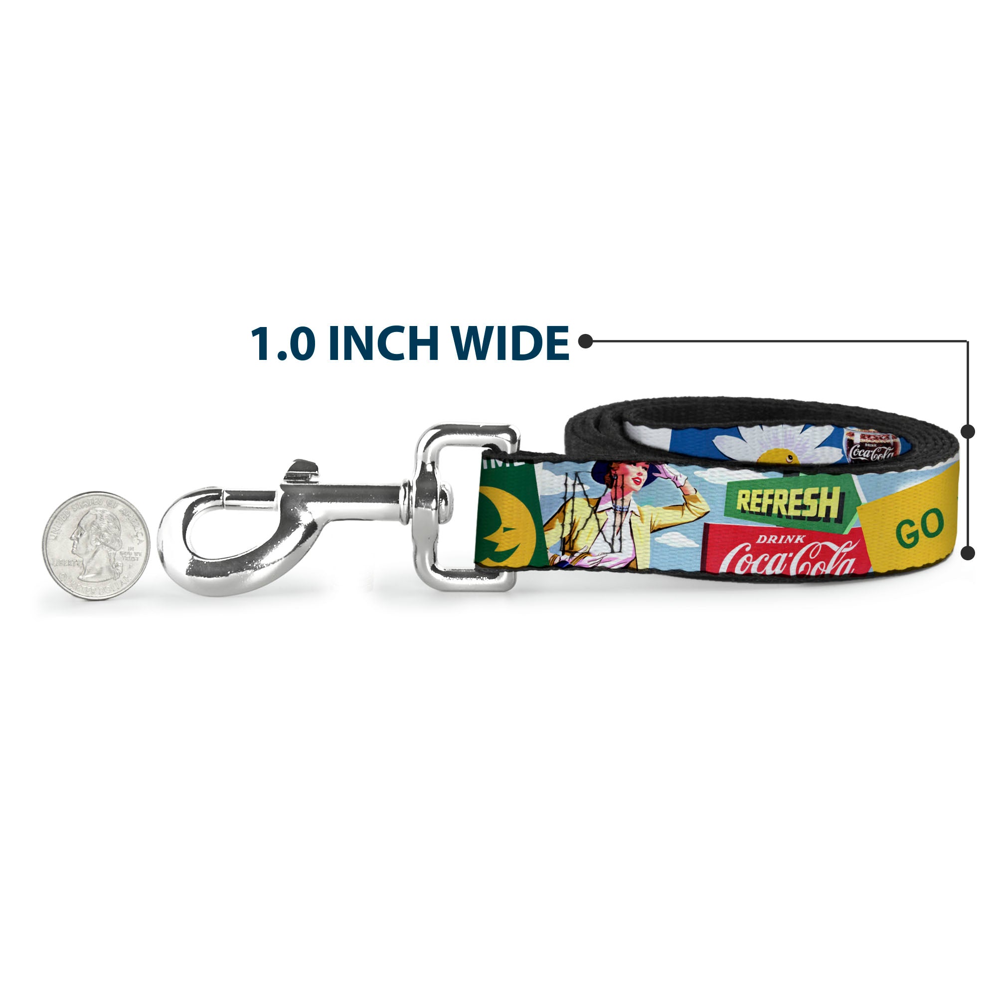 Dog Leash - Vintage Coca-Cola GO REFRESHED Ads and Icons Collage Dog Leashes Coca-Cola