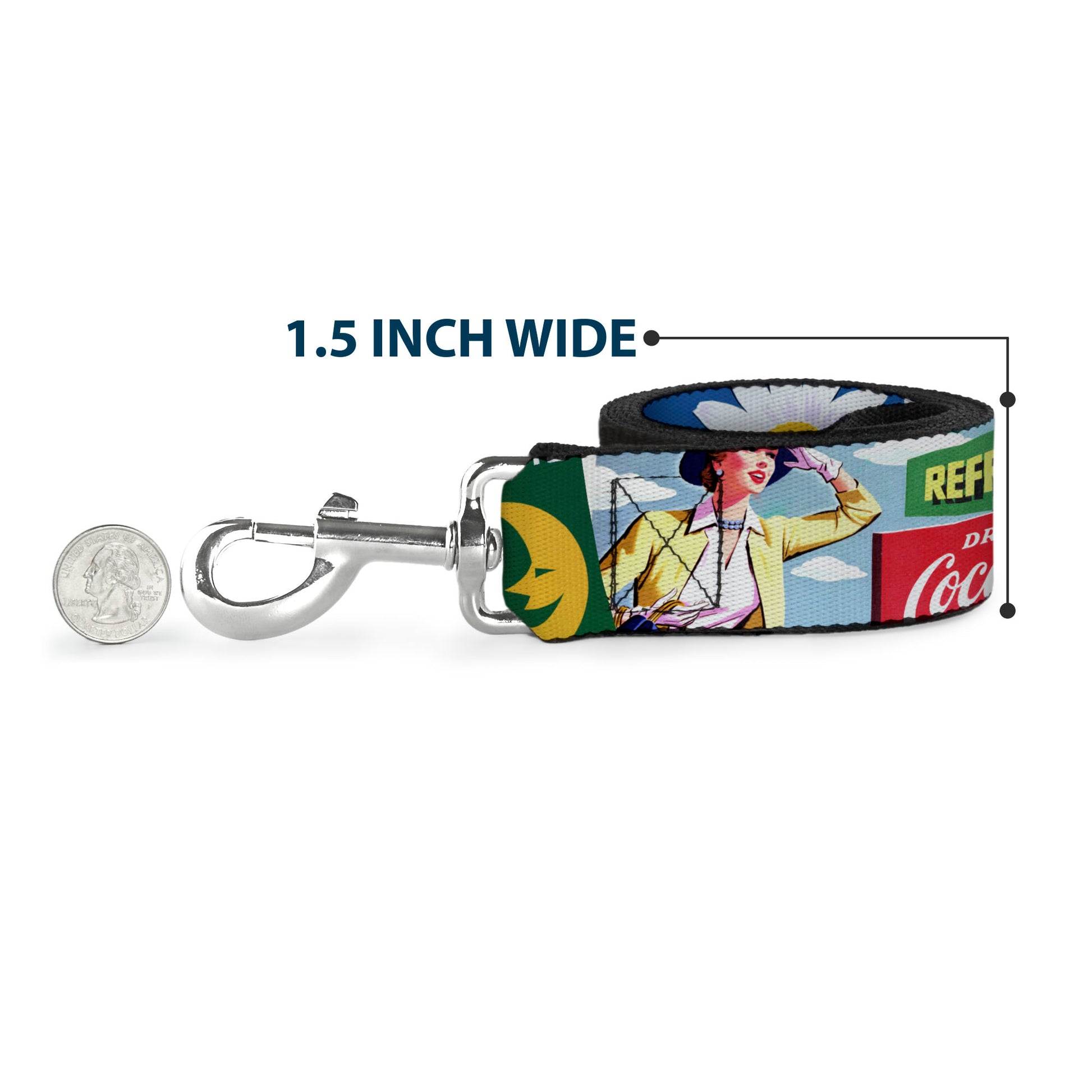 Dog Leash - Vintage Coca-Cola GO REFRESHED Ads and Icons Collage Dog Leashes Coca-Cola