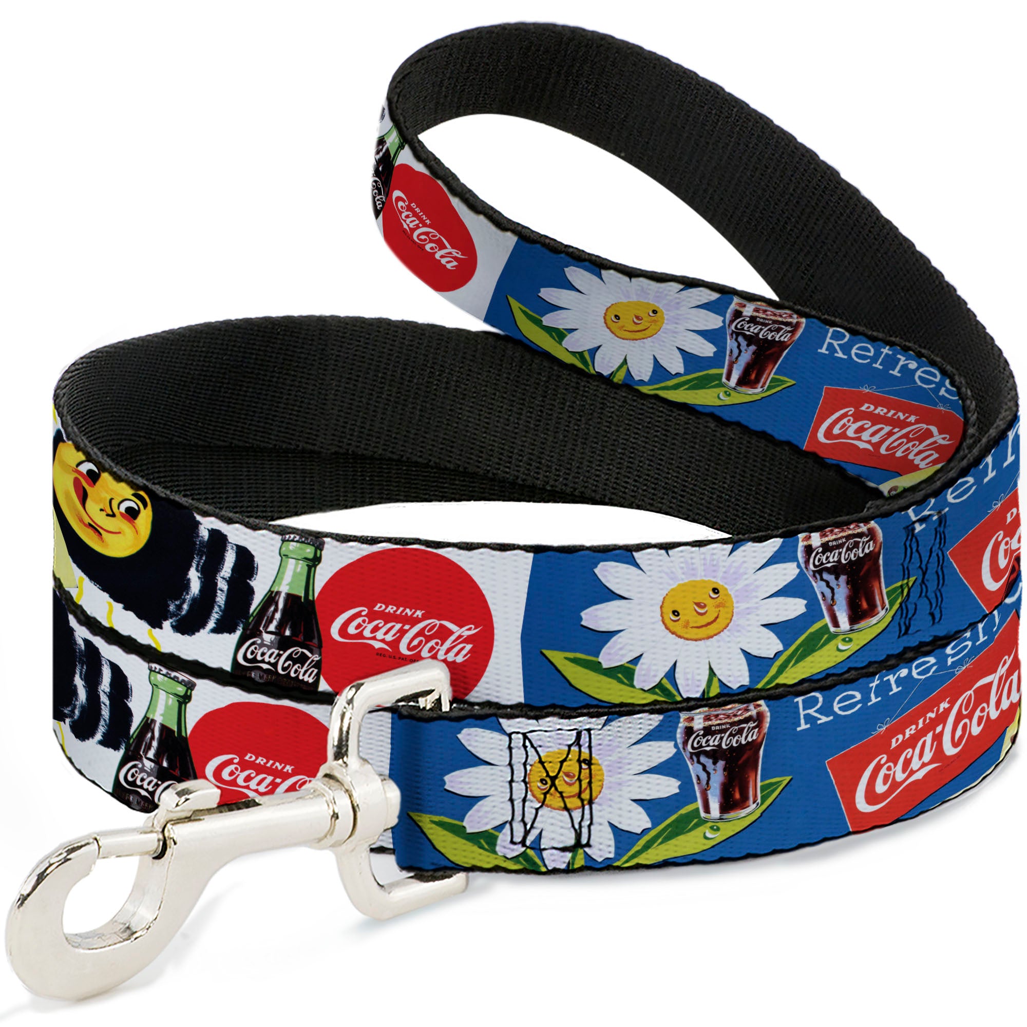 Dog Leash - Vintage Coca-Cola GO REFRESHED Ads and Icons Collage Dog Leashes Coca-Cola