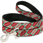 Dog Leash - Coca-Cola Script Marquee Logo Green/Red/White Dog Leashes Coca-Cola