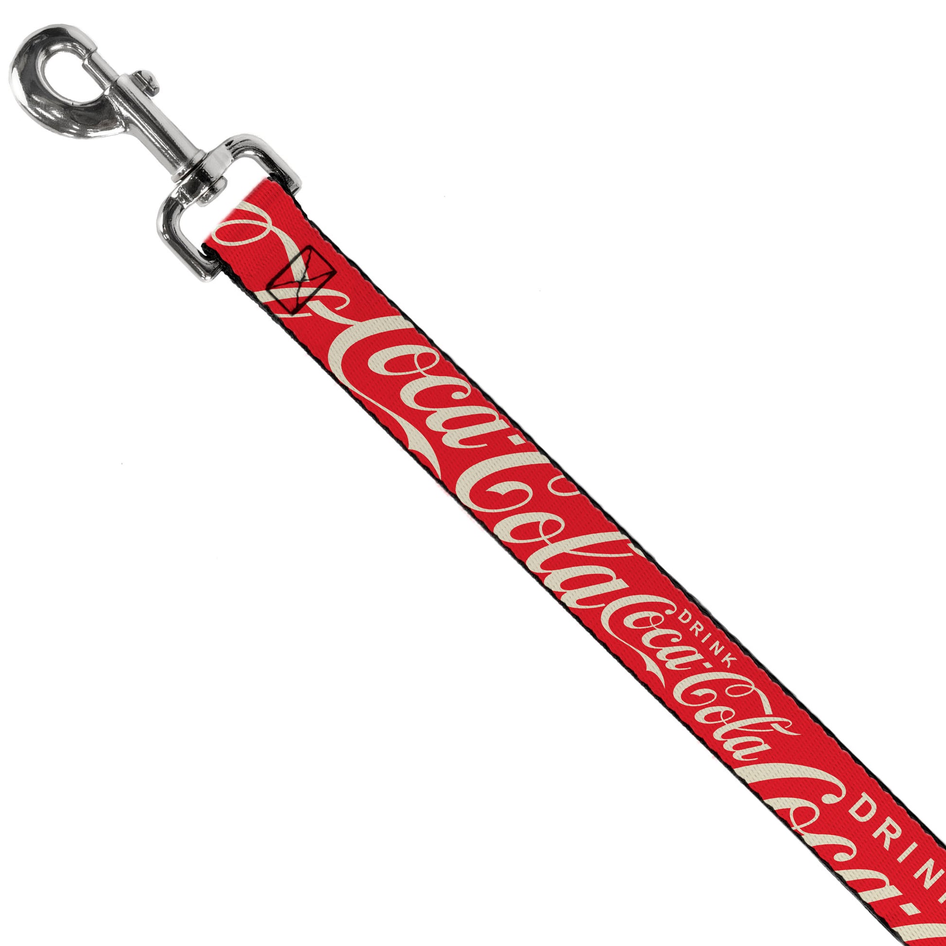 Dog Leash - DRINK COCA-COLA Typograpy Logo Scattered Red/White Dog Leashes Coca-Cola