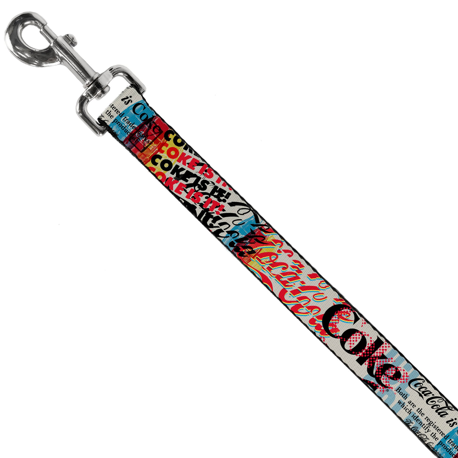 Dog Leash - COKE IS IT! Pop Art Collage Multi Color Dog Leashes Coca-Cola