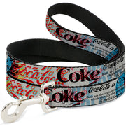 Dog Leash - COKE IS IT! Pop Art Collage Multi Color Dog Leashes Coca-Cola