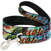Dog Leash - COCA-COLA COKE Logos and Bottle Pop Art Multi Color Dog Leashes Coca-Cola