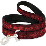 Dog Leash - ENJOY COCA-COLA Logos Brown/Red Dog Leashes Coca-Cola