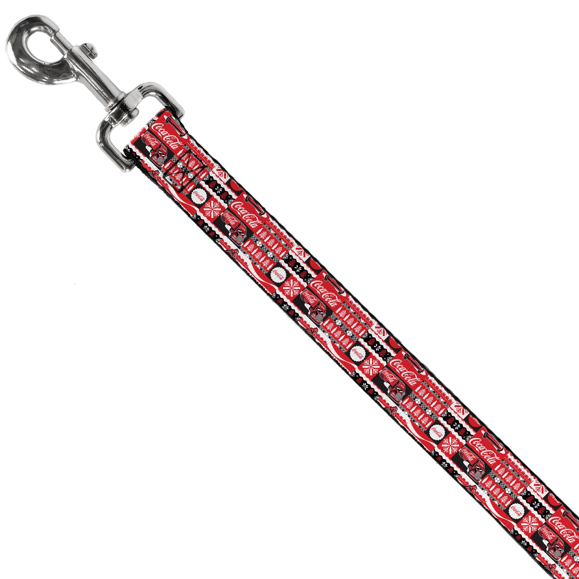 Dog Leash - Coca-Cola Holiday Bottle Caps and Truck Red/White/Black Dog Leashes Coca-Cola