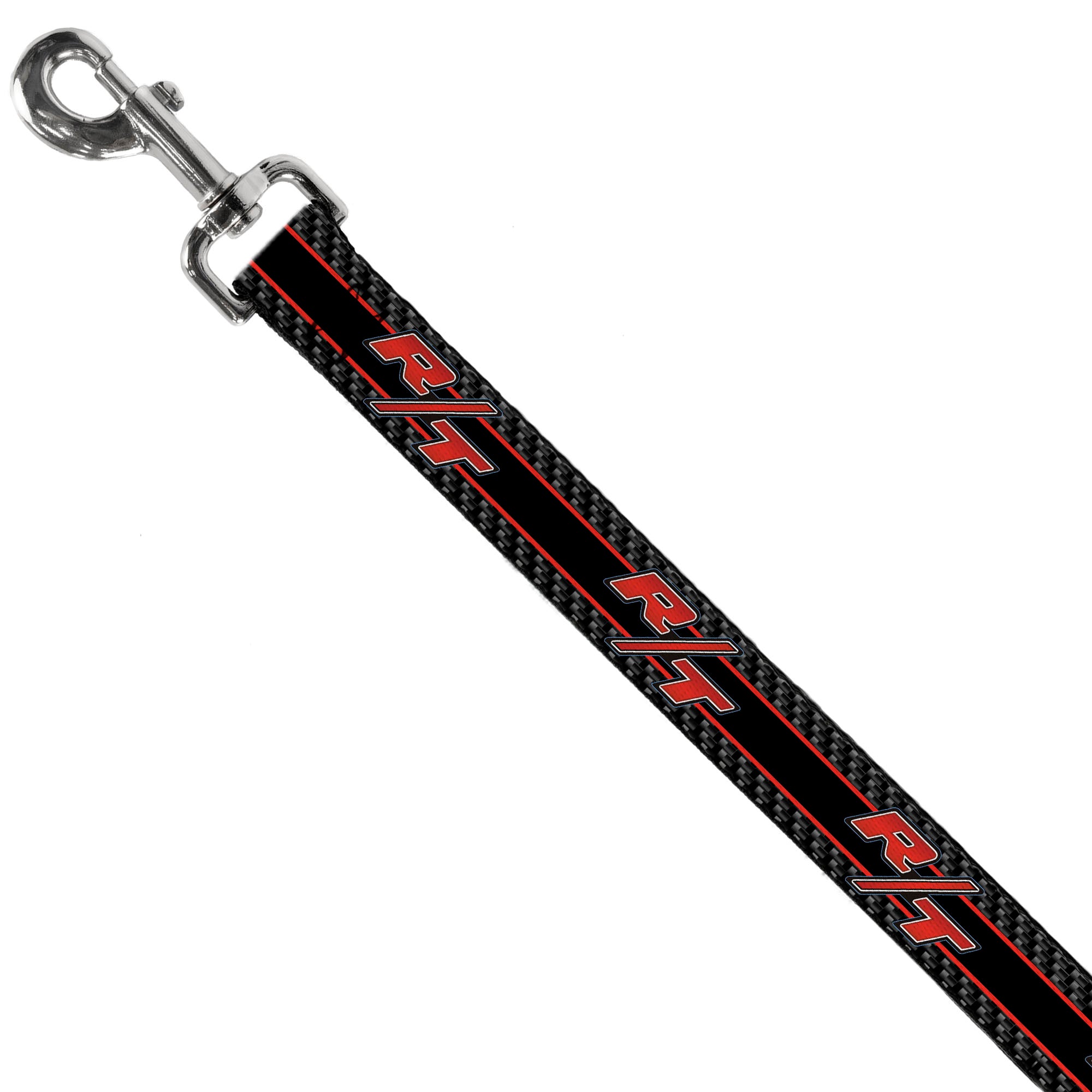 Dog Leash - Dodge Challenger R/T Emblem/Carbon Fiber Stripe Grays/Black/Red Dog Leashes Dodge