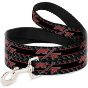 Dog Leash - Dodge Challenger R/T Emblem/Carbon Fiber Stripe Grays/Black/Red Dog Leashes Dodge