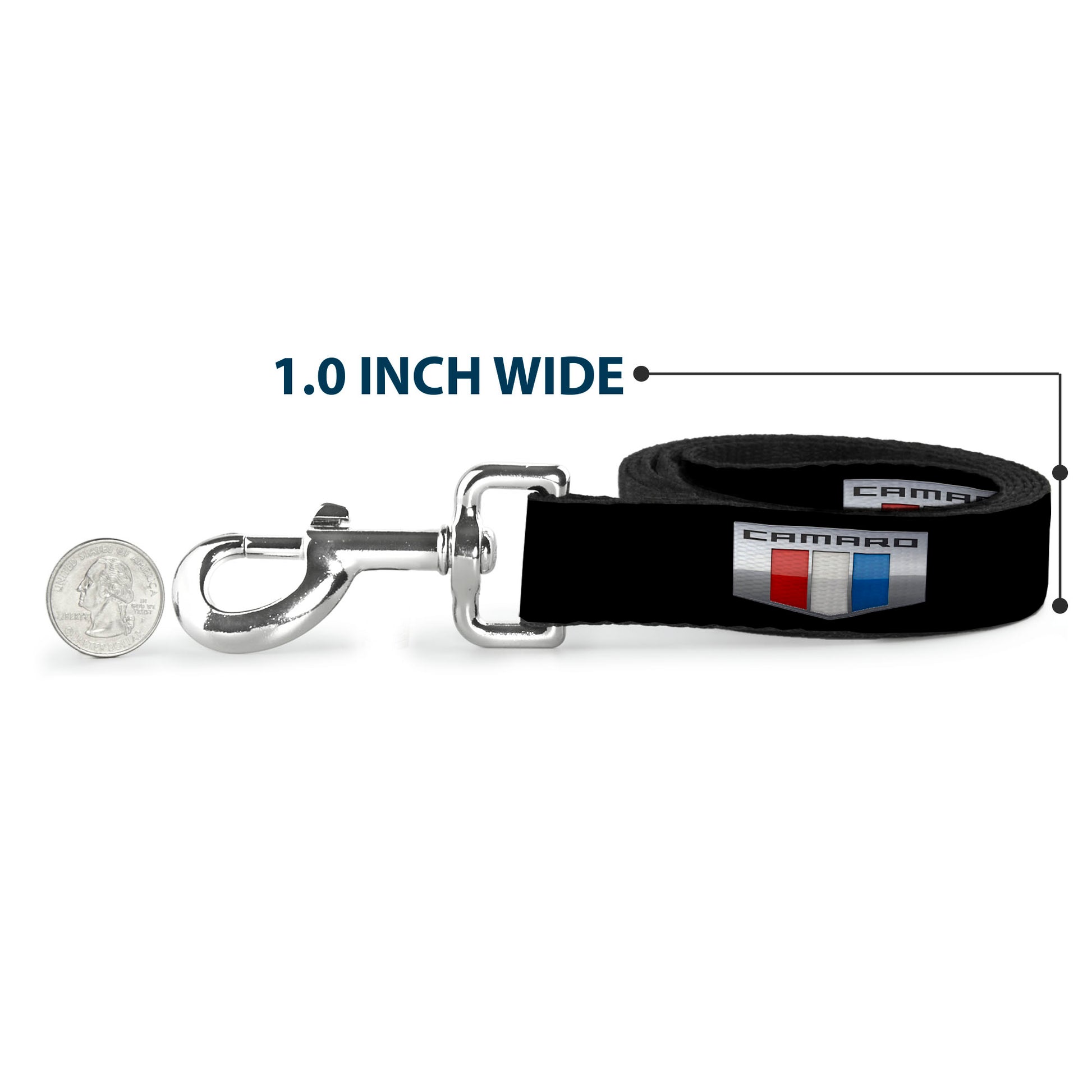 Dog Leash - CAMARO Six Badge Black/Silver/Red/White/Blue Dog Leashes GM General Motors