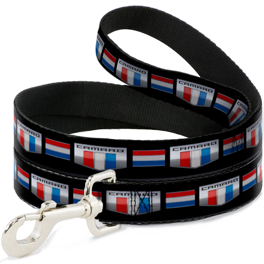 Dog Leash - CAMARO Six Badge/Stripe Black/Silver/Red/White/Blue Dog Leashes GM General Motors