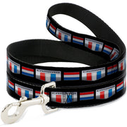 Dog Leash - CAMARO Six Badge/Stripe Black/Silver/Red/White/Blue Dog Leashes GM General Motors