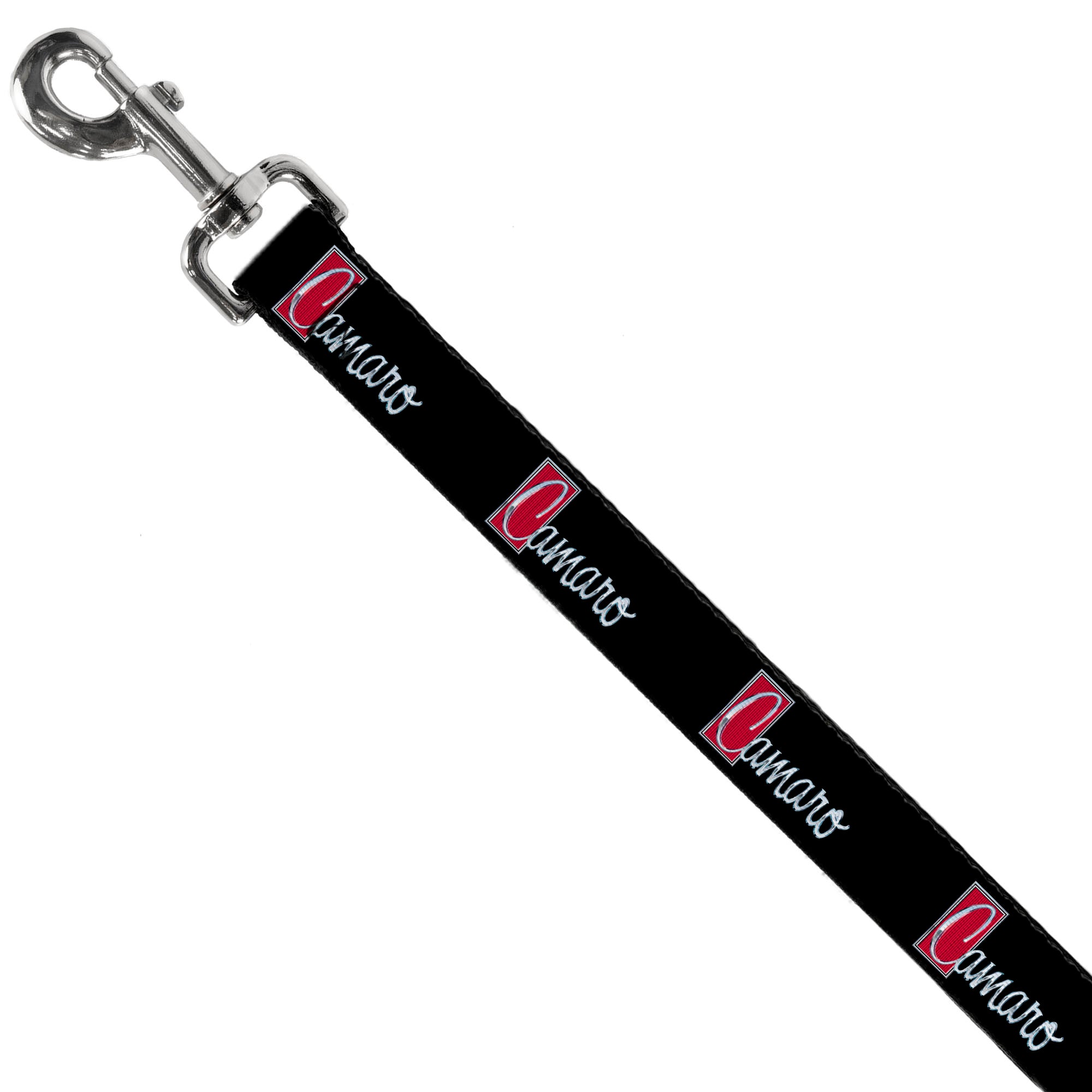 Dog Leash - 1972 CAMARO Script Emblem Black/Silver/Reds Dog Leashes GM General Motors