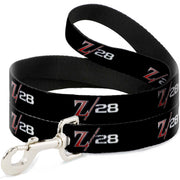 Dog Leash - 1969 Camaro Z/28 Emblem Black/Silvers/Red Dog Leashes GM General Motors