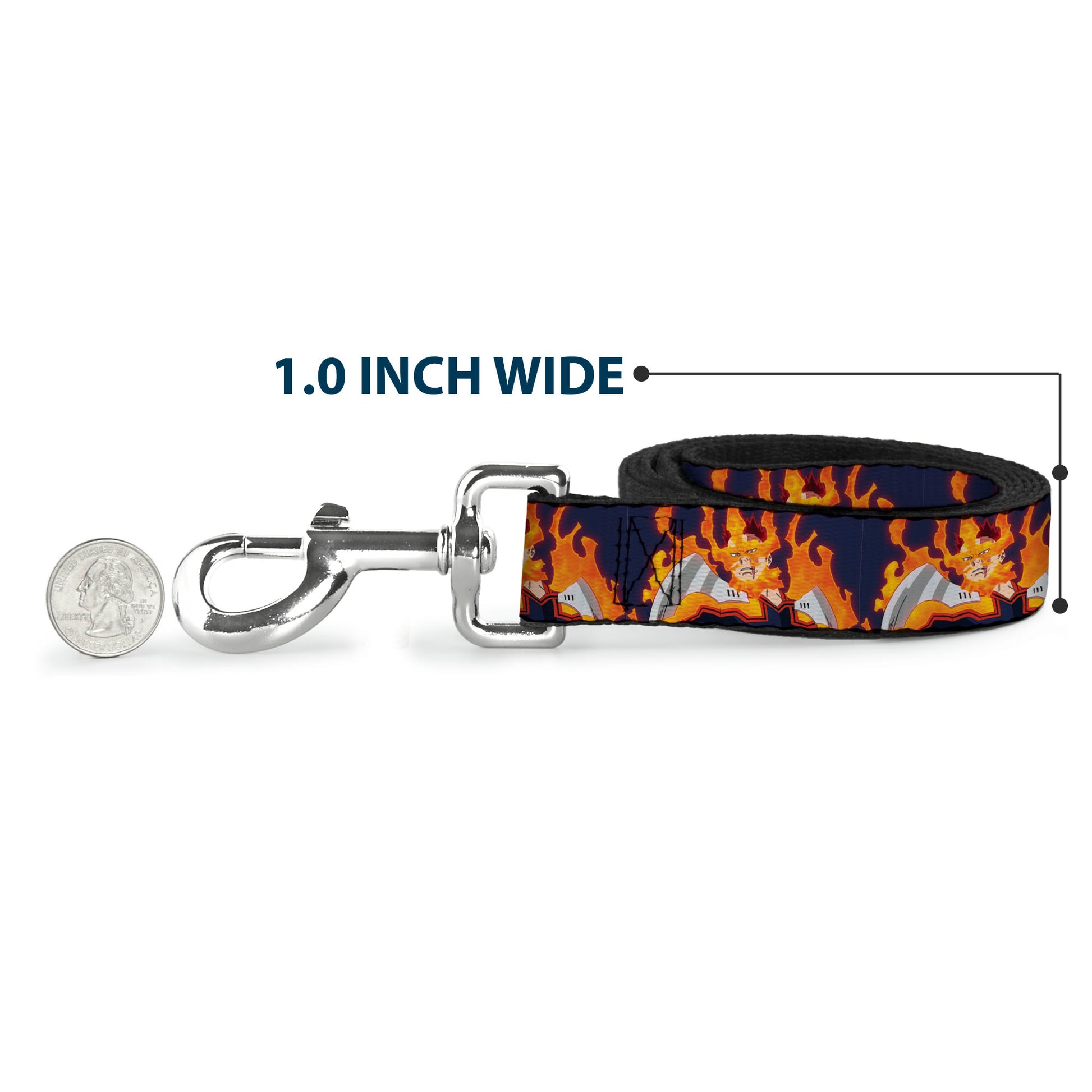 Dog Leash - My Hero Academia Flame Hero Endeavor Pose Blue Dog Leashes My Hero Academia