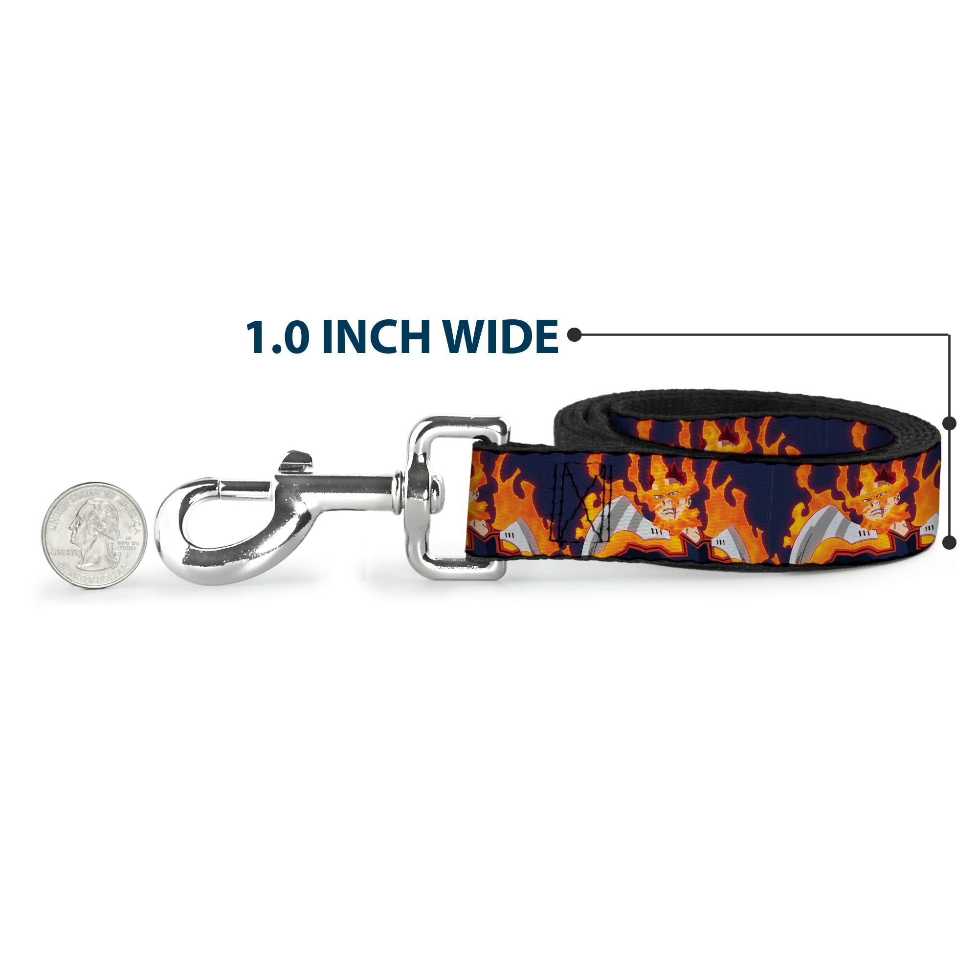 Dog Leash - My Hero Academia Flame Hero Endeavor Pose Blue Dog Leashes My Hero Academia